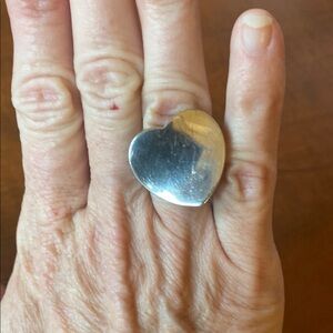 Size 7 heart ring 925 thin wavy statement jewelry cocktail ring live